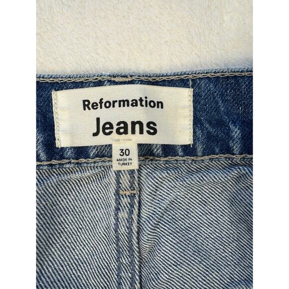 Reformation Denim Kealy Carpenter Utility Jeans 30 High Rise Relaxed Straight - Picture 6 of 13